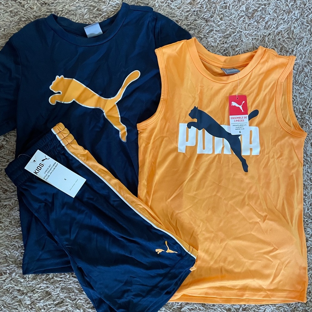 NWT Puma Kids' 3-piece Shorts Set
